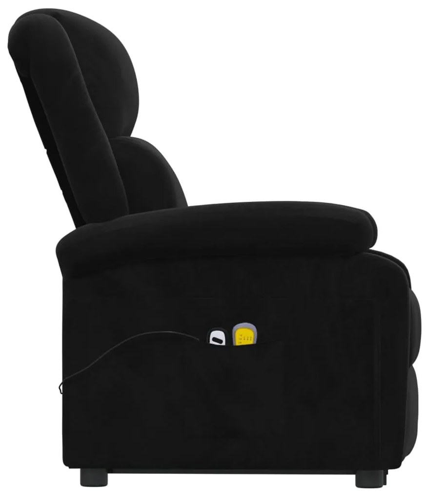 Poltrona de massagens elevatória veludo preto