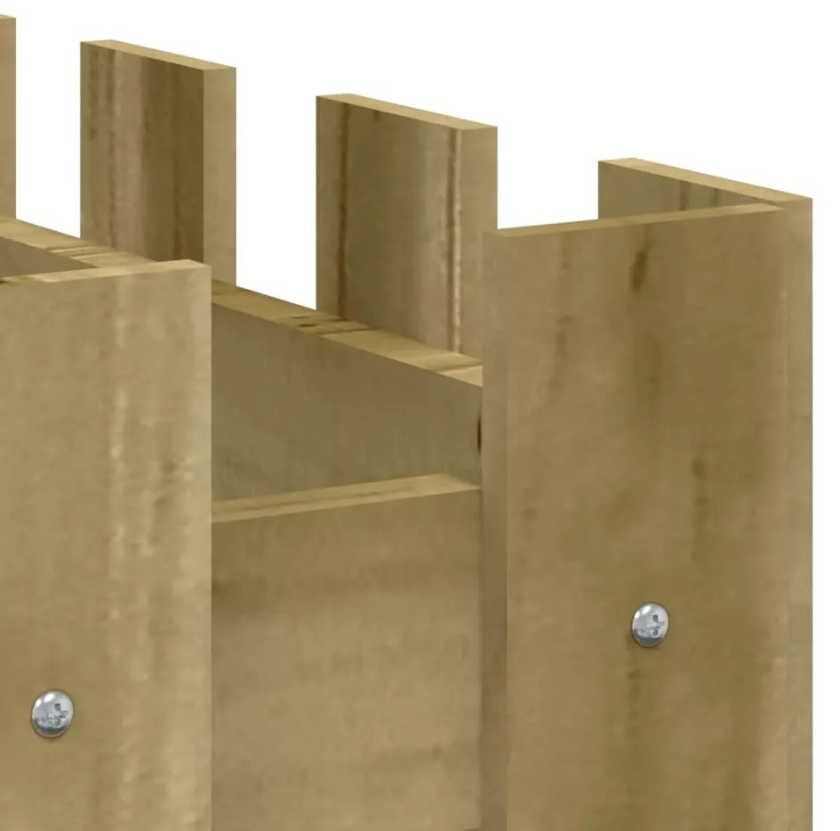 Canteiro elevado c/ design cerca 150x50x50 cm pinho impregnado