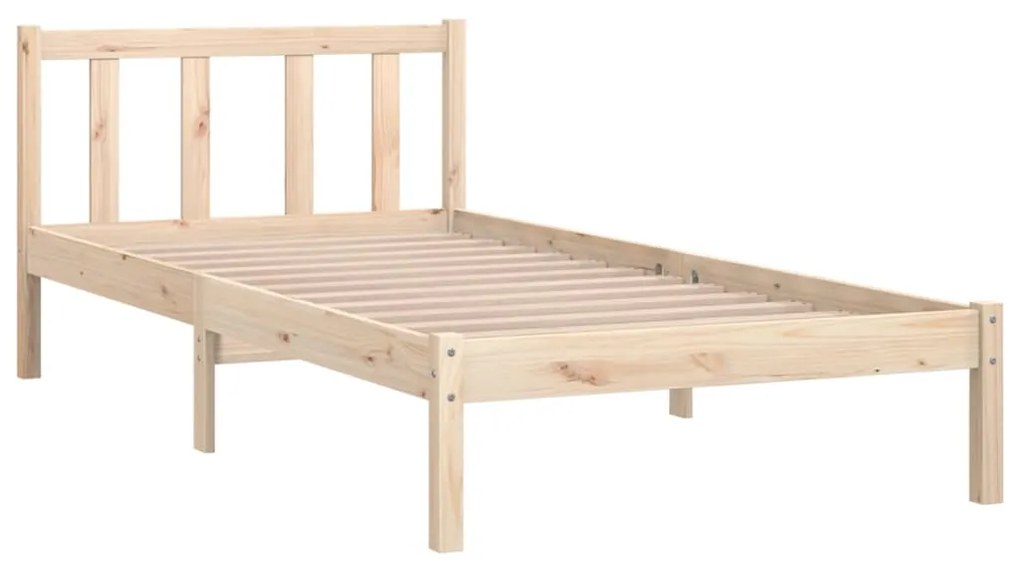 Estrutura de cama pequena solteiro 75x190 cm pinho maciço
