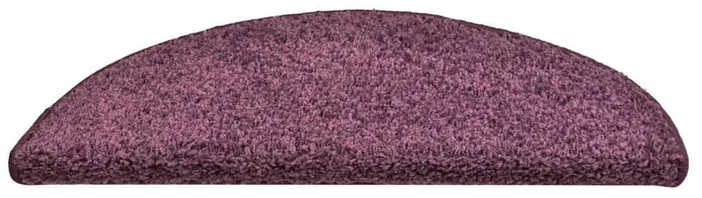 Tapete/carpete para degraus 15 pcs 56x17x3 cm roxo-escuro