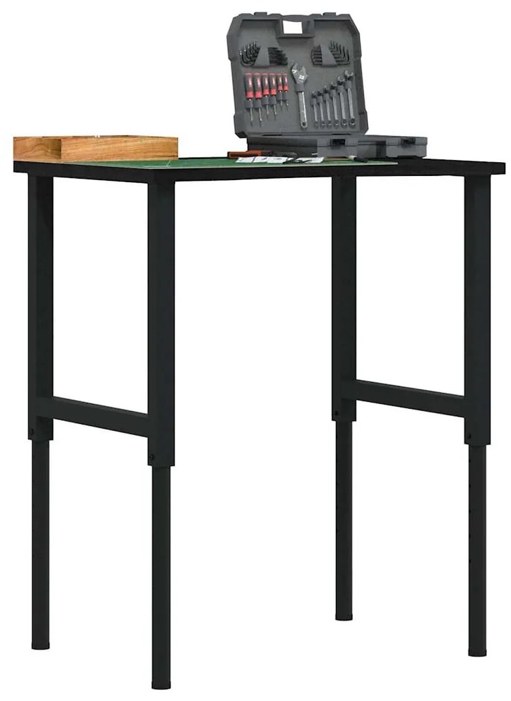 vidaXL Bancada 80x60x(71,5-98) cm carvalho castanho-escuro