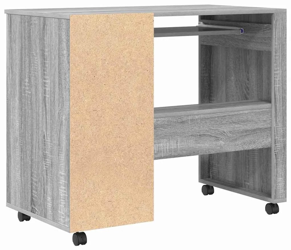 Mesa de Computador Cinza Cinza Sonoma Madeira Engenharia Médio