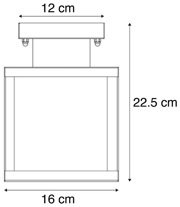 Plafon de exterior inteligente industrial preto Incl. ST64 Wifi - Rotterdam