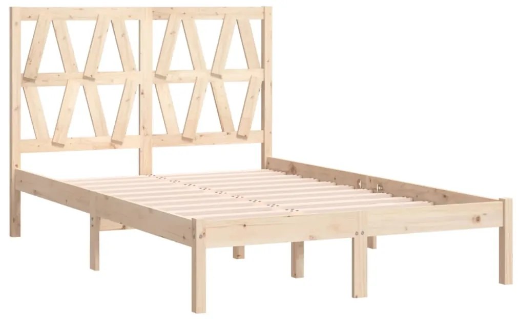 Estrutura de cama 140x190 cm pinho maciço
