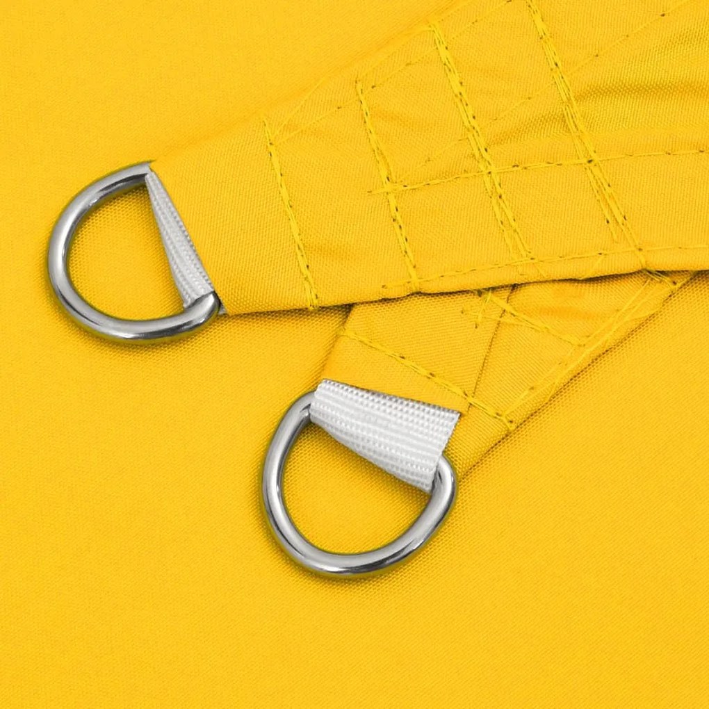 Para-sol vela tecido oxford triangular 4,5x4,5x4,5 m amarelo