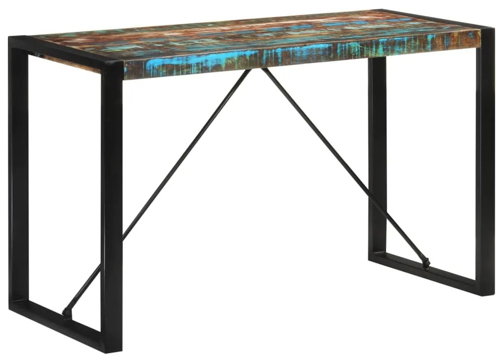 Mesa de jantar 120x55x76 cm madeira recuperada maciça