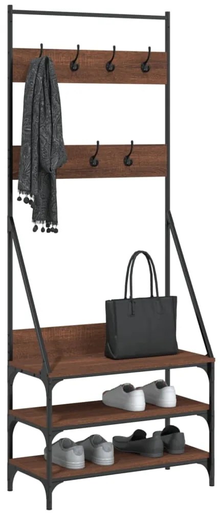 Conjunto de Entrada - Bengaleiro c/ arrumação calçado 72x34x184 cm car