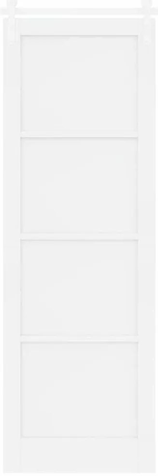 Porta Deslizante vidaXL com Conjunto de Ferragens Branca 78x232 cm Mad