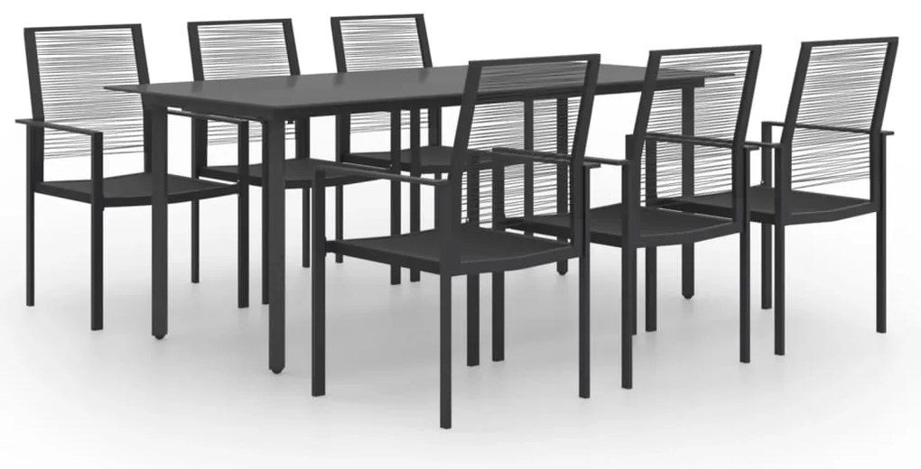 vidaXL 7 pcs conjunto de jantar para jardim