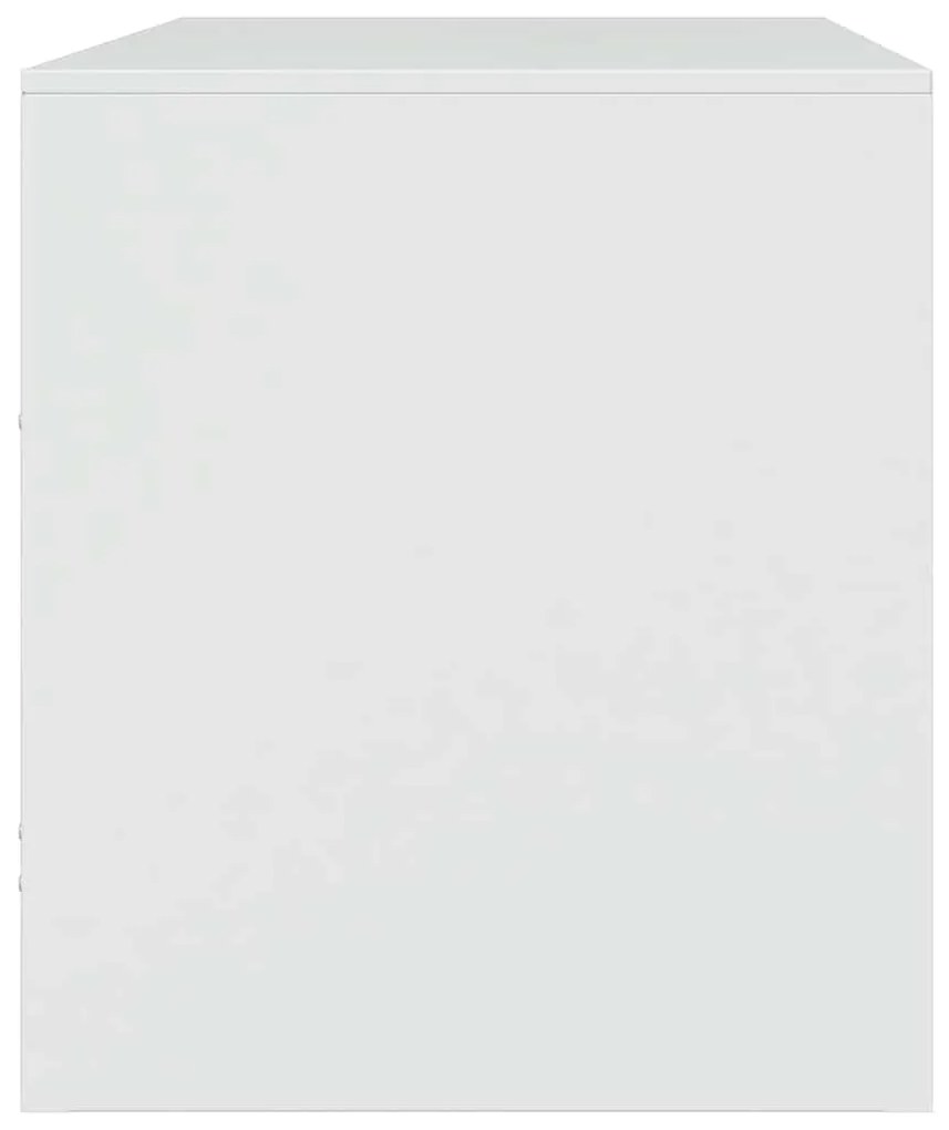 Móveis de TV 2 pcs 67x39x44 cm aço branco