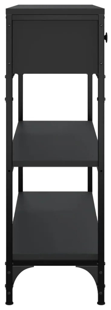 Mesa consola 72,5x25x75 cm derivados de madeira preto