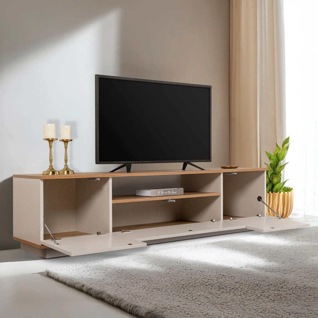 Móvel TV Veramıont – Cashmere Atlantic Pine – 180 cm x 44,6 cm x 44,5