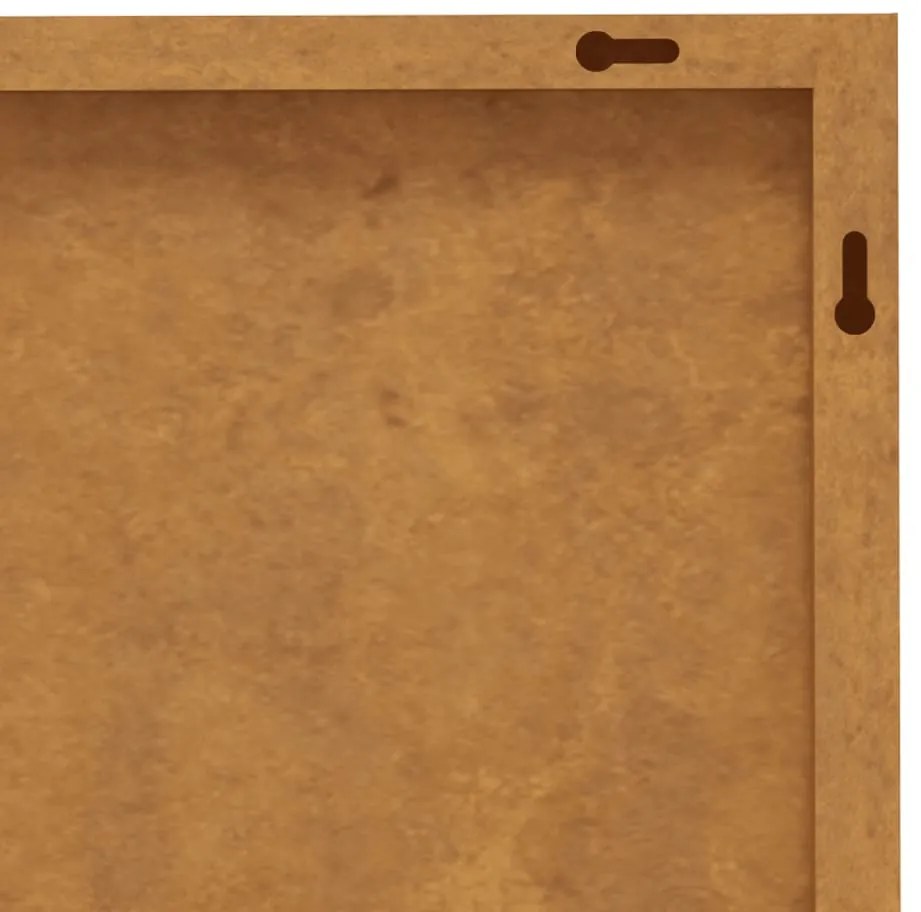 Decoração p/ muro de jardim 3pcs 105x55cm aço corten design sol