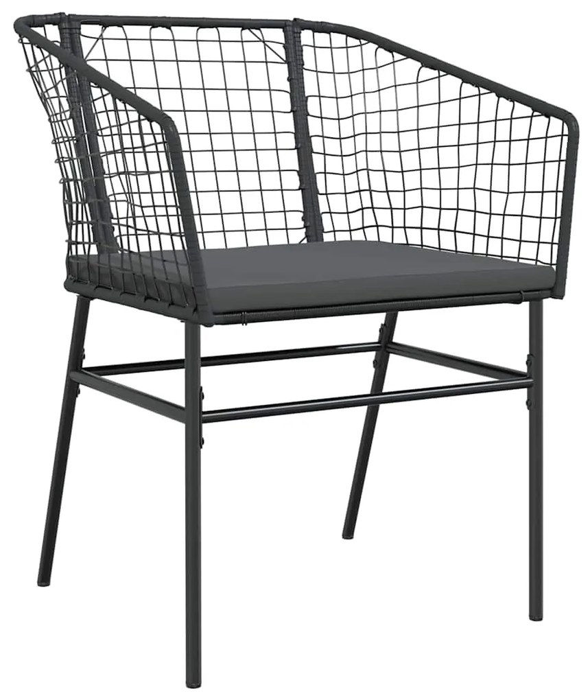 Conjunto de jantar de jardim com 5 peças em rattan sintético e comodid