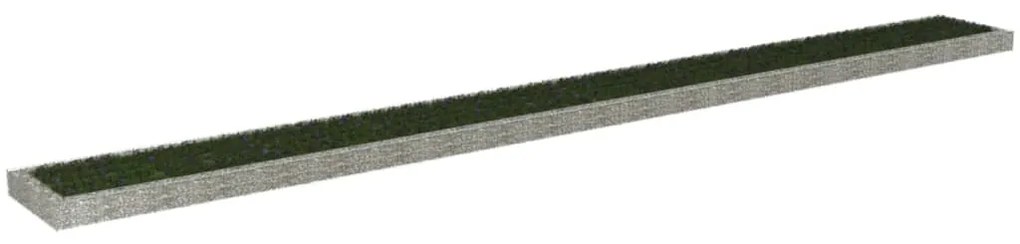 vidaXL Canteiro elevado/cesto gabião 1000x100x20 cm aço galvanizado