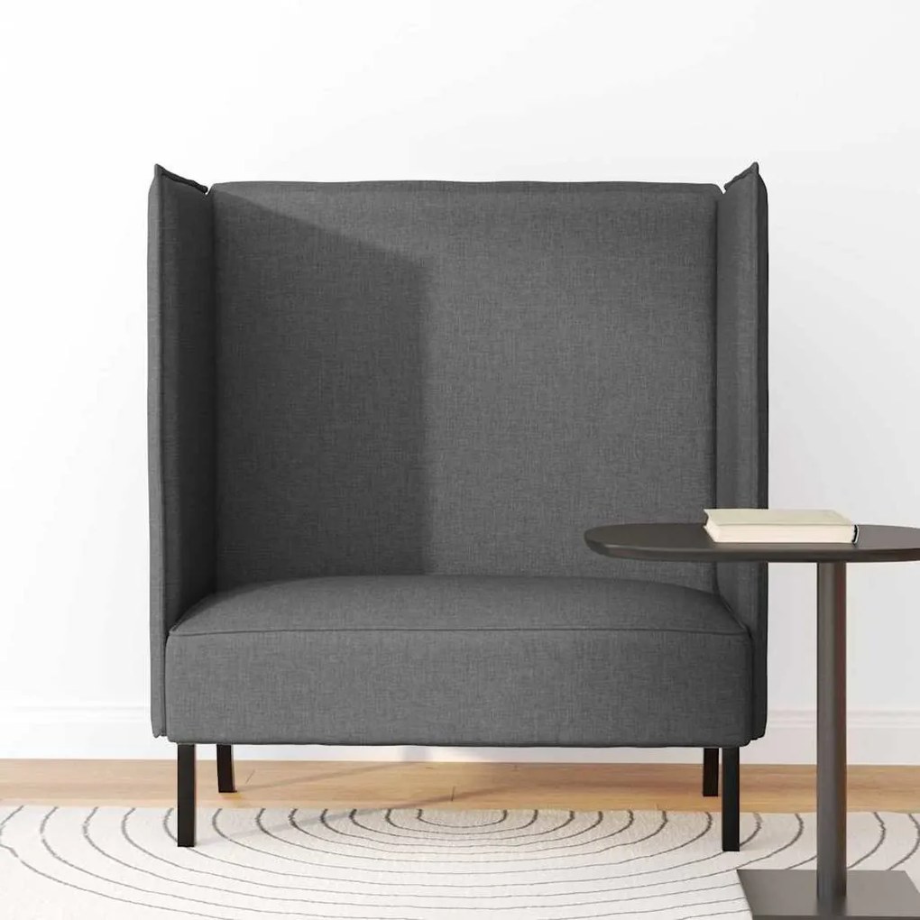 Sofá Highback Cinza Escuro 109x56x121 cm Tecido