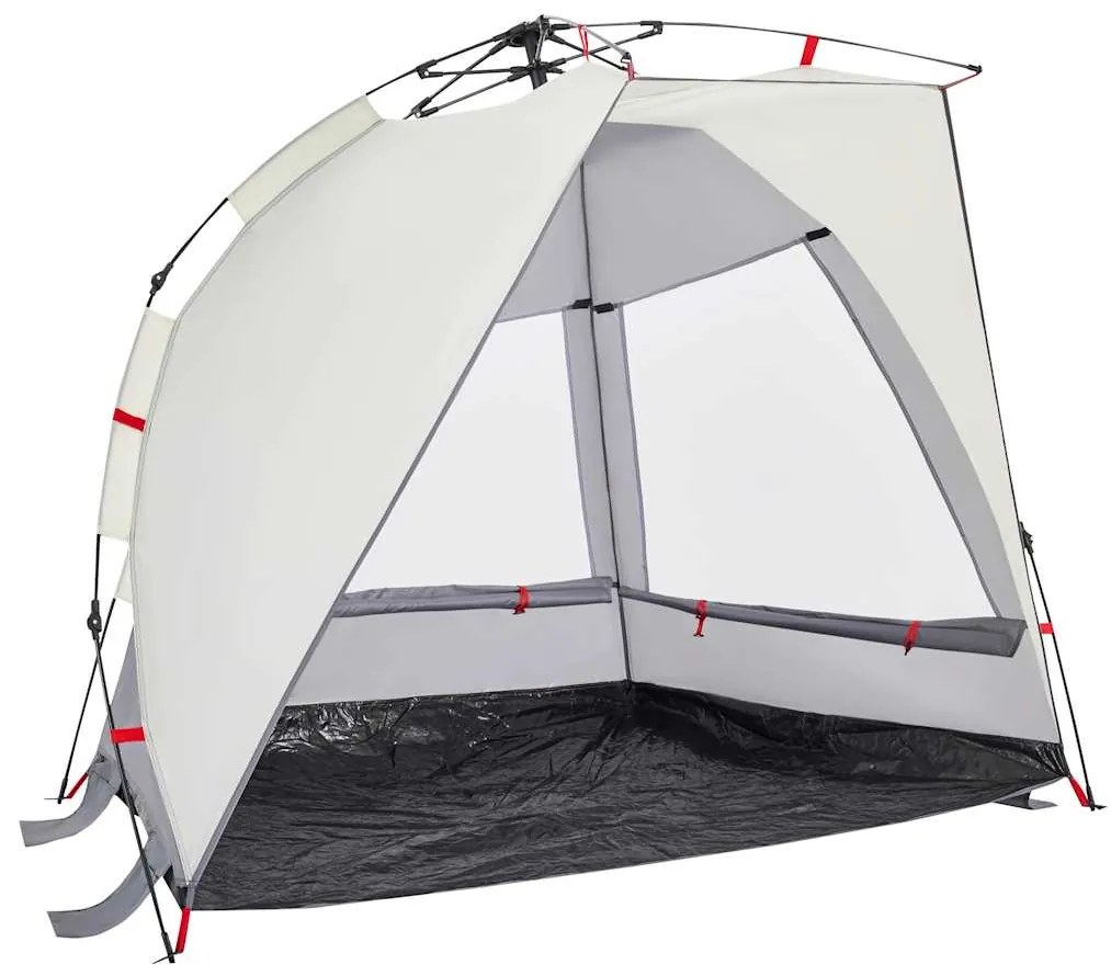 Tenda praia 2 pessoas libertação rápida impermeável cinzento