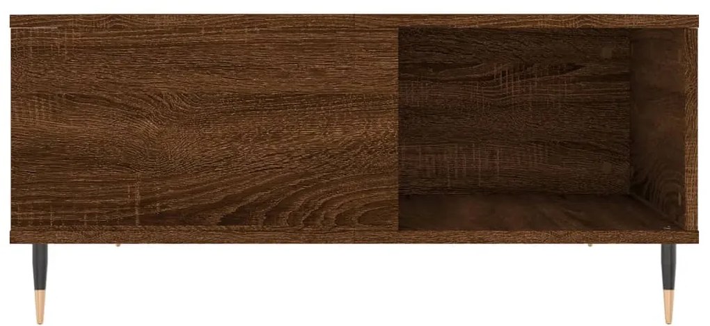 Mesa de centro 80x80x36,5cm derivados madeira carvalho castanho