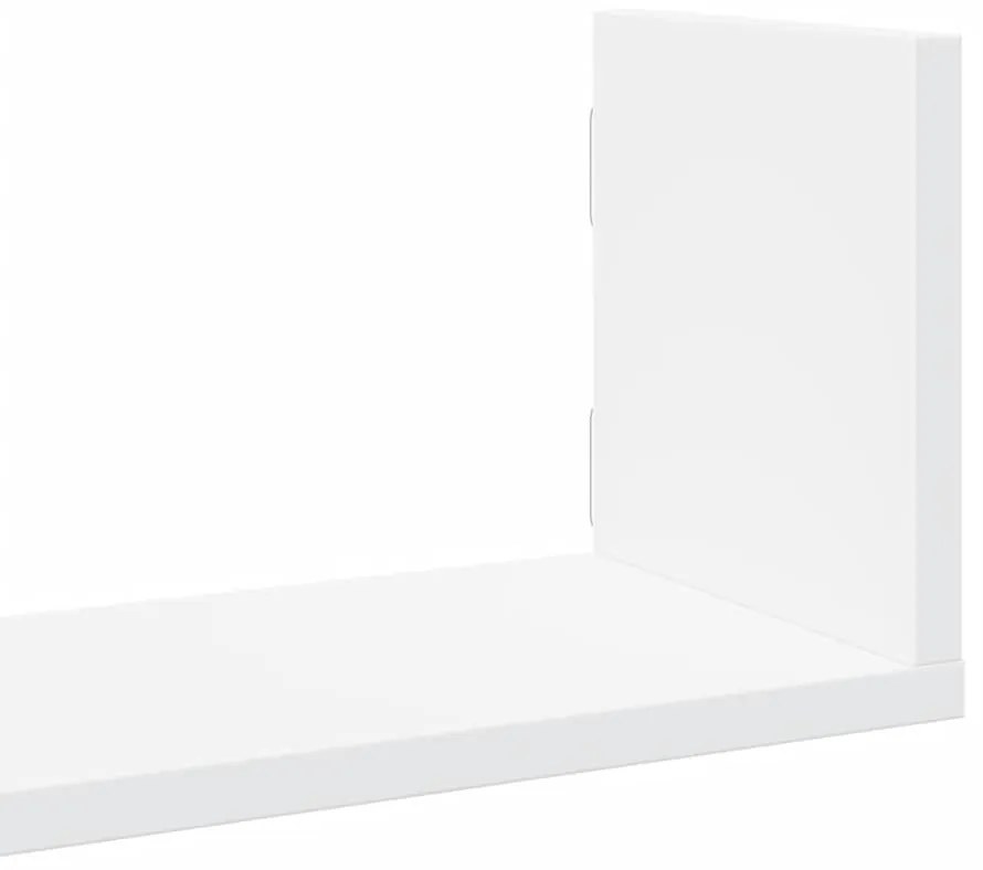 Prateleiras de parede 3 pcs 58x18x18cm derivados madeira branco