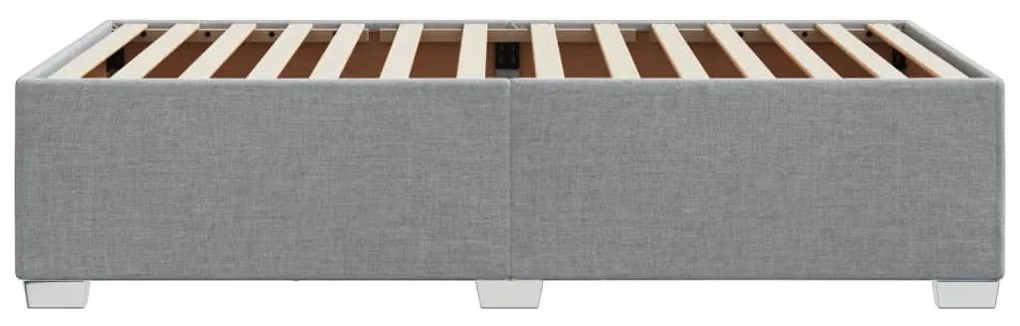 Estrutura de cama 90x200 cm tecido cinza-claro