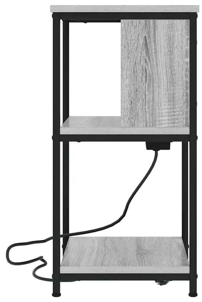 Armário de Cabeceira 2 pcs Sonoma cinzento 38 x 31 x 61 cm