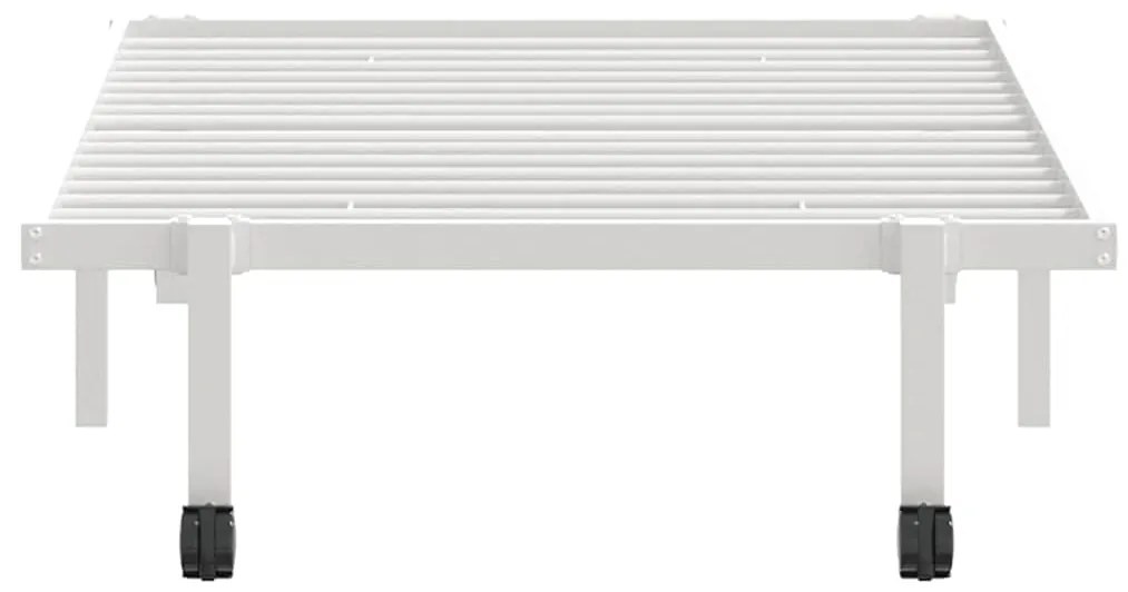 Estrutura de cama sem colchão Dobrável 90x200 cm aço branco