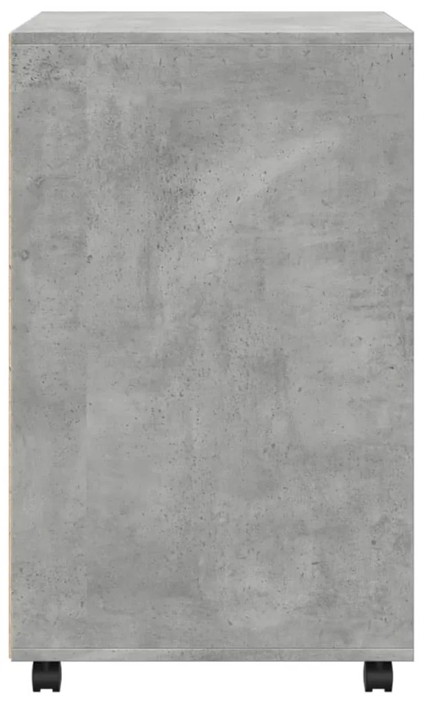 Móvel com rodas 60x48x81 cm deriv. de madeira cinzento cimento