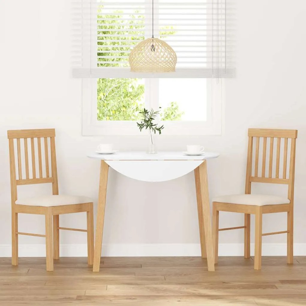 Cadeiras de jantar com almofadões 2 pcs madeira maciça