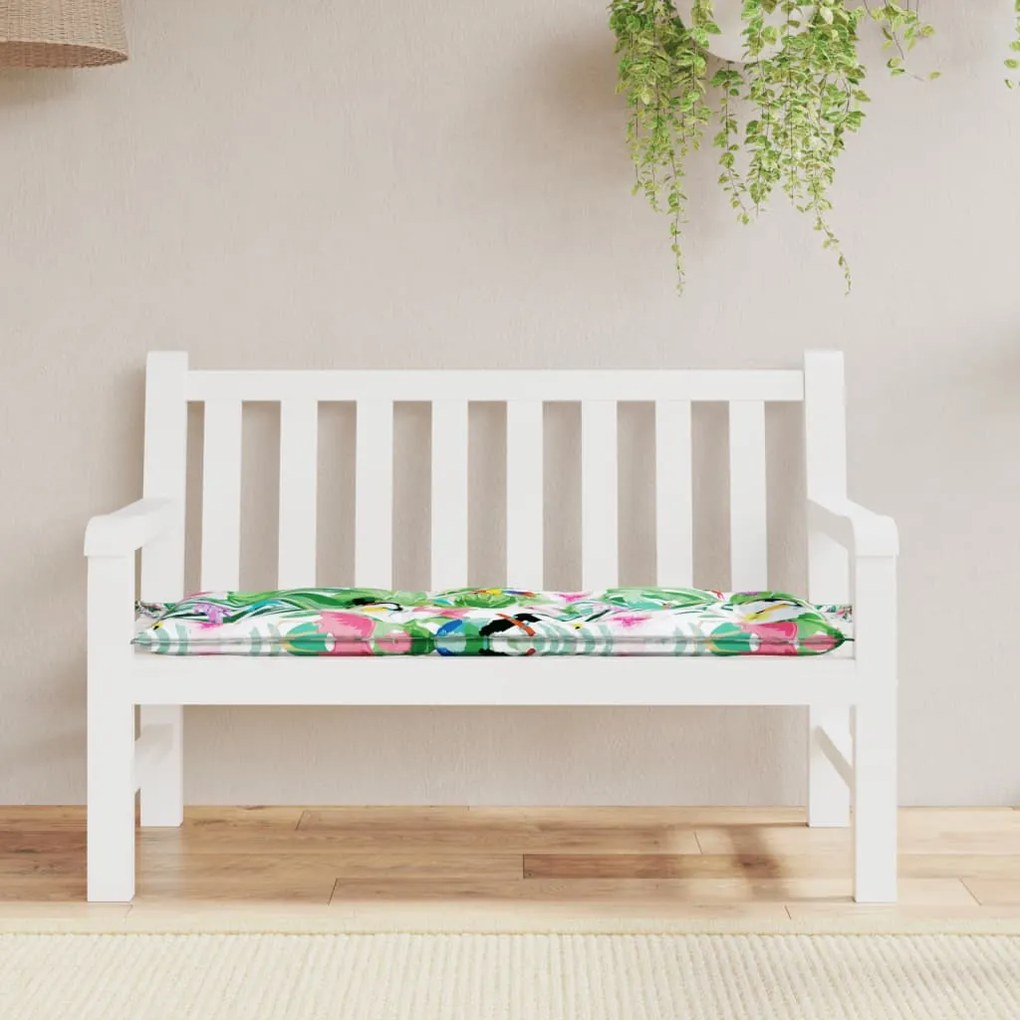 Almofadão p/ banco de jardim 120x50x7 cm tecido multicor