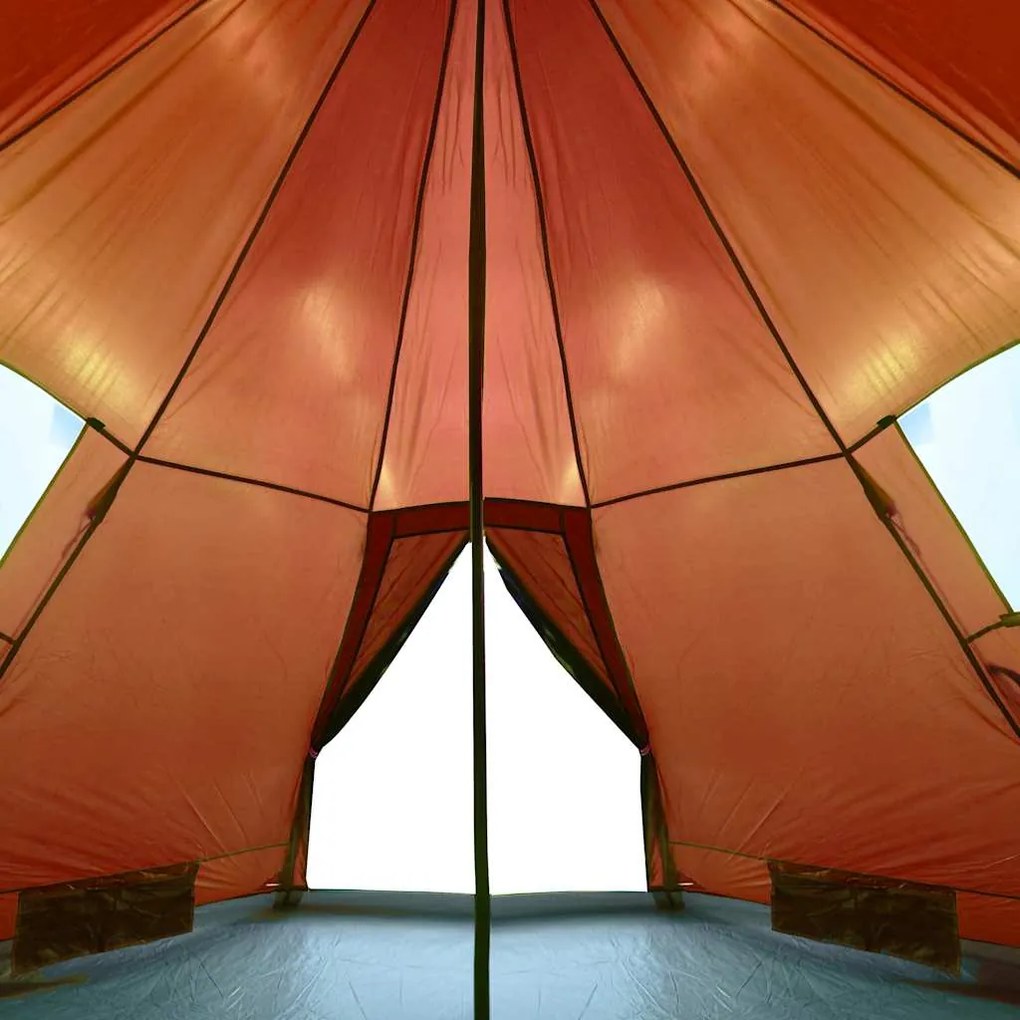 Tenda de campismo tipi para 4 pessoas impermeável laranja