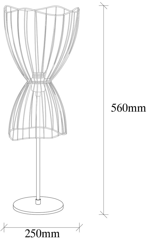 Candeeiro de Mesa Zeyno – Preto – 25 x 25 cm
