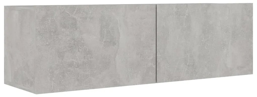 5 pcs conjunto de móveis de TV derivados madeira cinza cimento