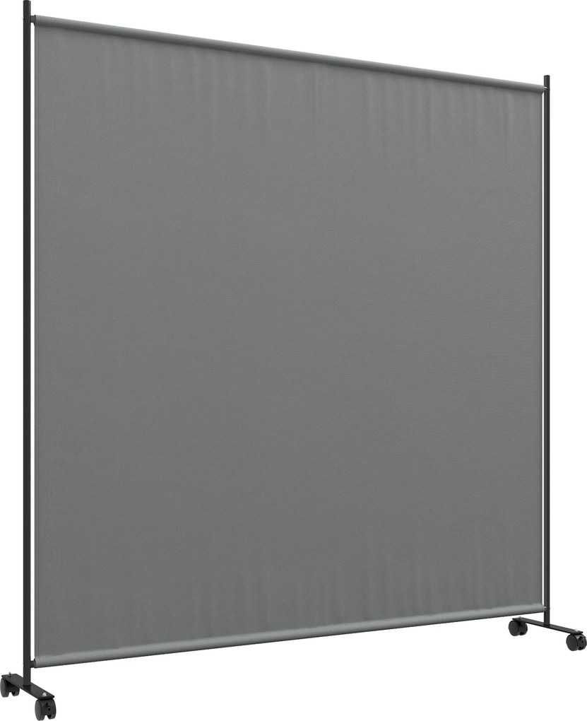 Outsunny Painel brise-vue paravento exterior com rodízios para jardim, terraço, varanda - dim. 183L x 30l x 181H cm - cinzento | Aosom Portugal