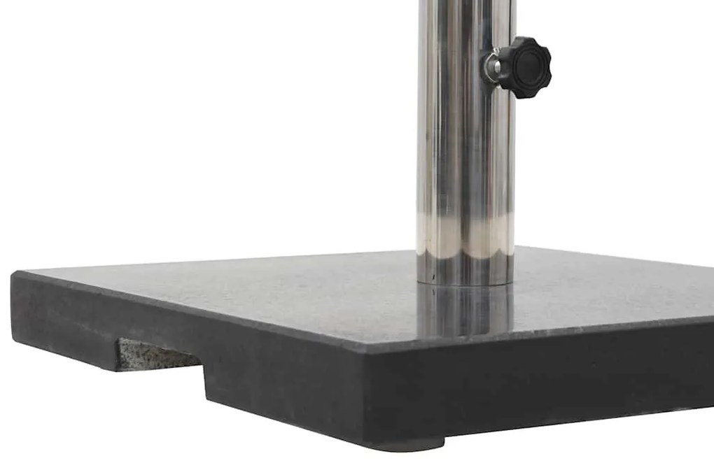 Base de guarda-sol quadrada granito 20 kg preto
