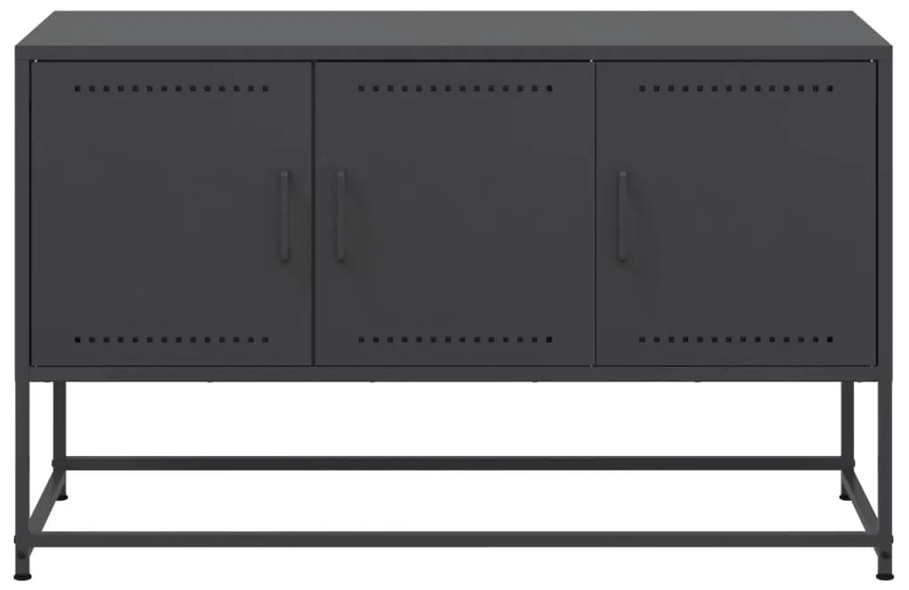 Móvel de TV 100,5x39x60,5 cm aço preto