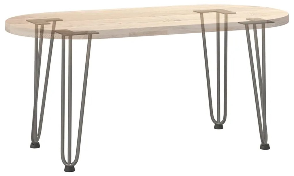 Pernas de grampo para mesa de centro 4 peças Aço natural 42 cm Aço mac