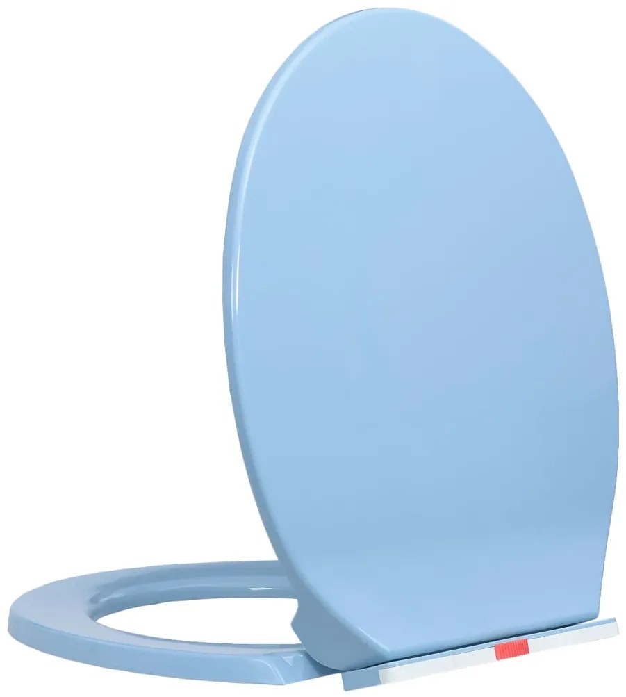 Tampo sanita oval fecho suave e remoção rápida azul