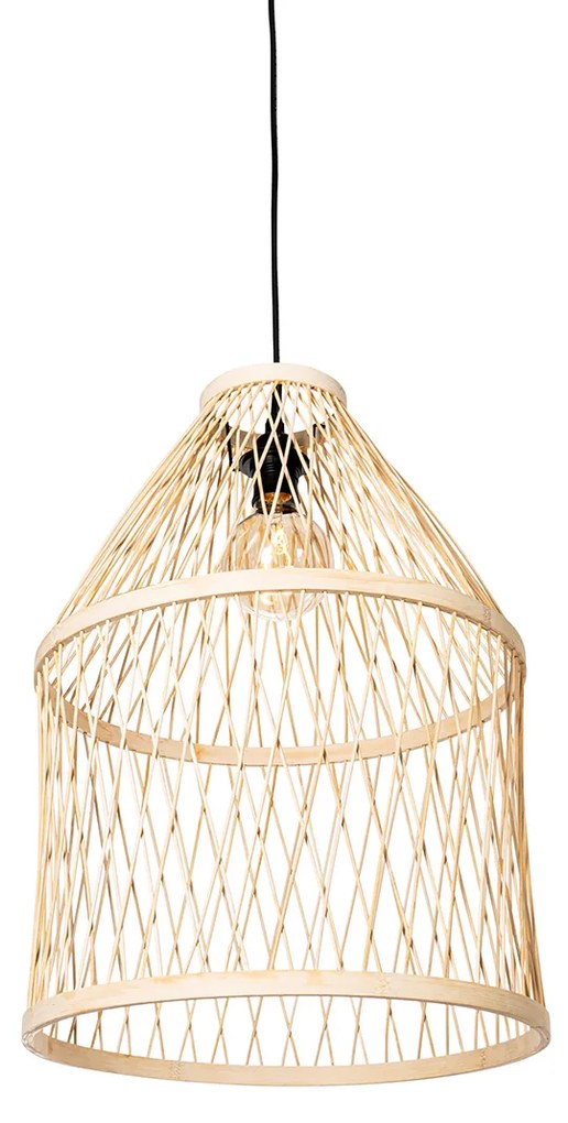 Candeeiro suspenso inteligente para exterior em rattan 3 luzes incluindo LED - Calamus Rústico