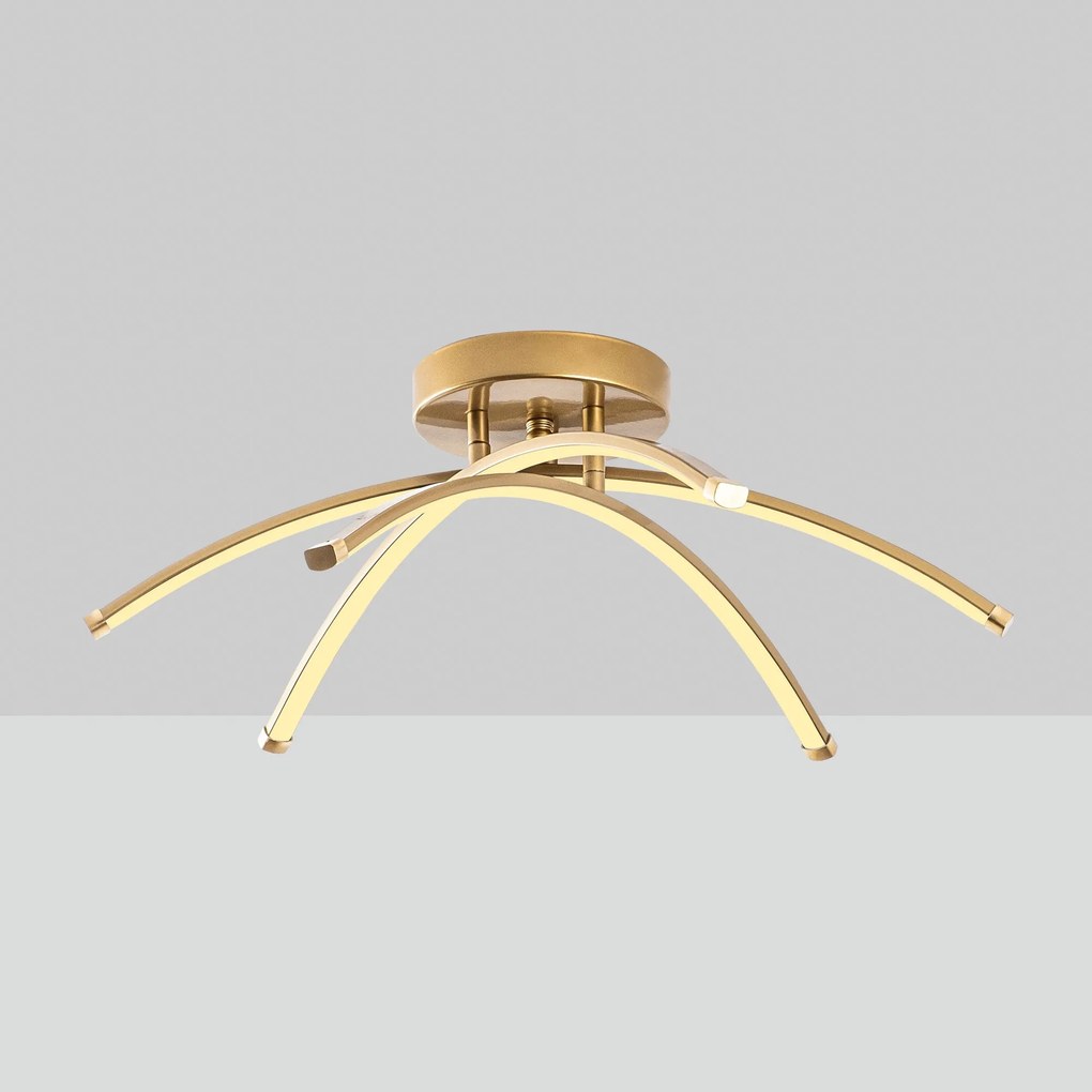 Candeeiro de Teto Ledbanana – Dourado – 57 cm x 20 cm x 57 cm