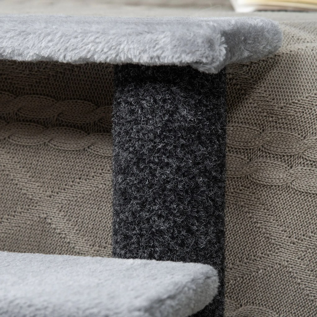 PawHut Escada para Animais de Estimação Escada para Gatos de 4 Degraus
