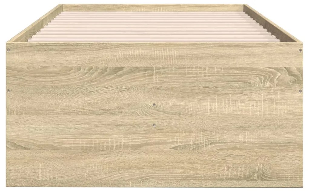 Sofá-cama com gavetas sem colchão 75x190 cm carvalho sonoma