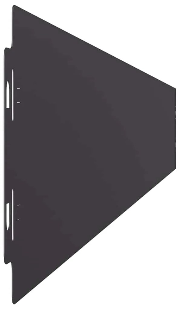 Orlas de relvado 10 pcs preto 10x103 cm aço laminado a frio