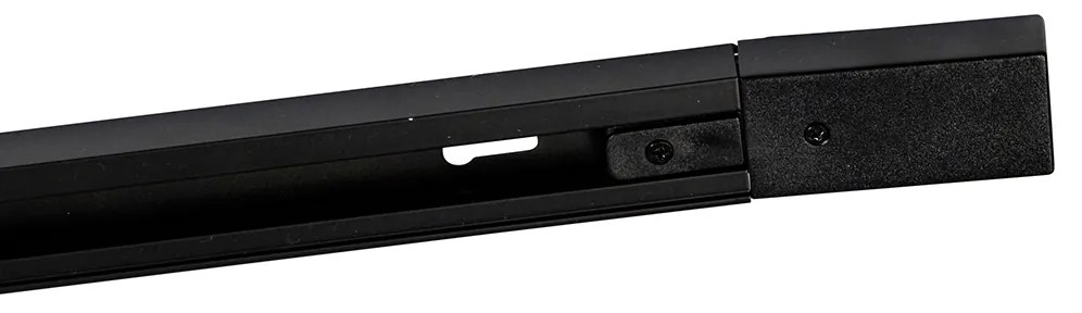 Sistema de iluminação de trilho moderno com 5 focos preto 1-fase - Iconic Kohua