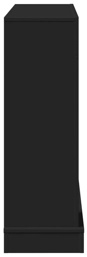 Cornija de lareira 100x30x87,5 cm derivados de madeira preto