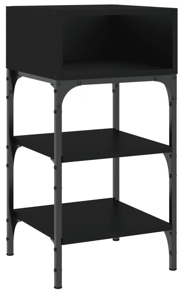 Mesa de cabeceira 35x34,5x70 cm derivados de madeira preto