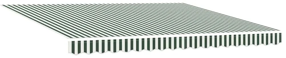 Tecido de Substituição de Toldo para Estrutura de 4x3 m Verde e Branco
