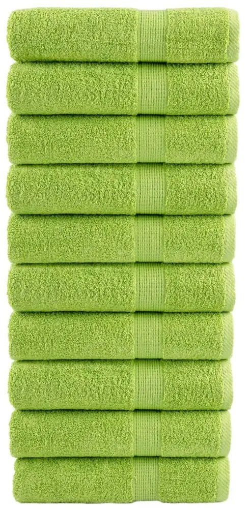 Toalhas banho premium SOLUND 10pcs 70x140cm 600 gsm verde maça