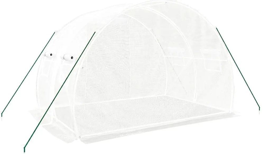 Estufa com estrutura de aço 6 m² 3x2x2 m branco