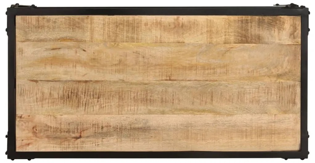 Mesa de centro 90x45x35 cm madeira de mangueira áspera maciça