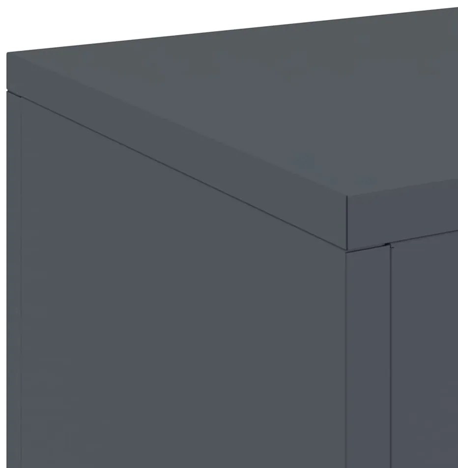 Suportes para Plantas Externos Pilar 2 pcs Antracite 24x24x75 cm Aço
